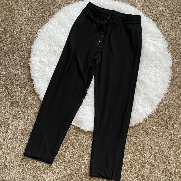 Joie Pull On Pants Drawstring Waist Slit Ankles Black Slinky Stretch Size Small - Picture 1 of 9
